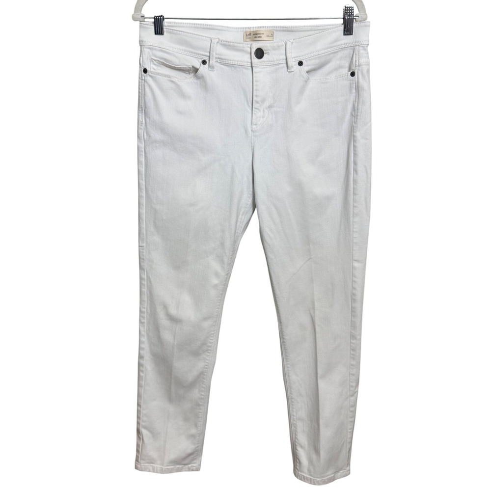 J. Jill Authentic Fit Slim Ankle Jeans White Size 8 Stretch Denim Pants